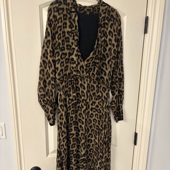 ba&sh Fara leopard-pint midi dress - Picture 4 of 4